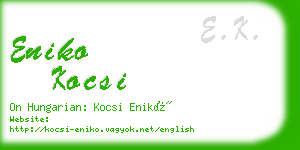 eniko kocsi business card